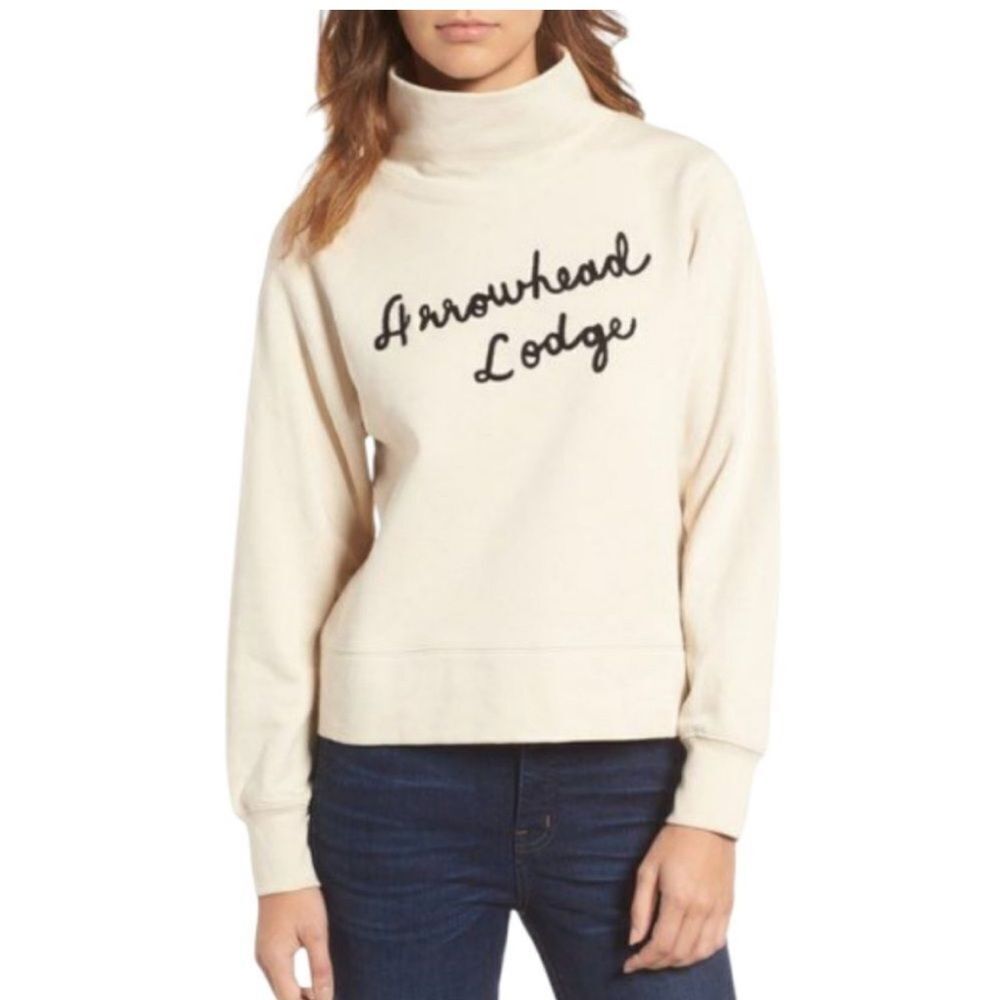 MADEWELL Arrowhead Lodge Funnelneck Sweatshirt Medium